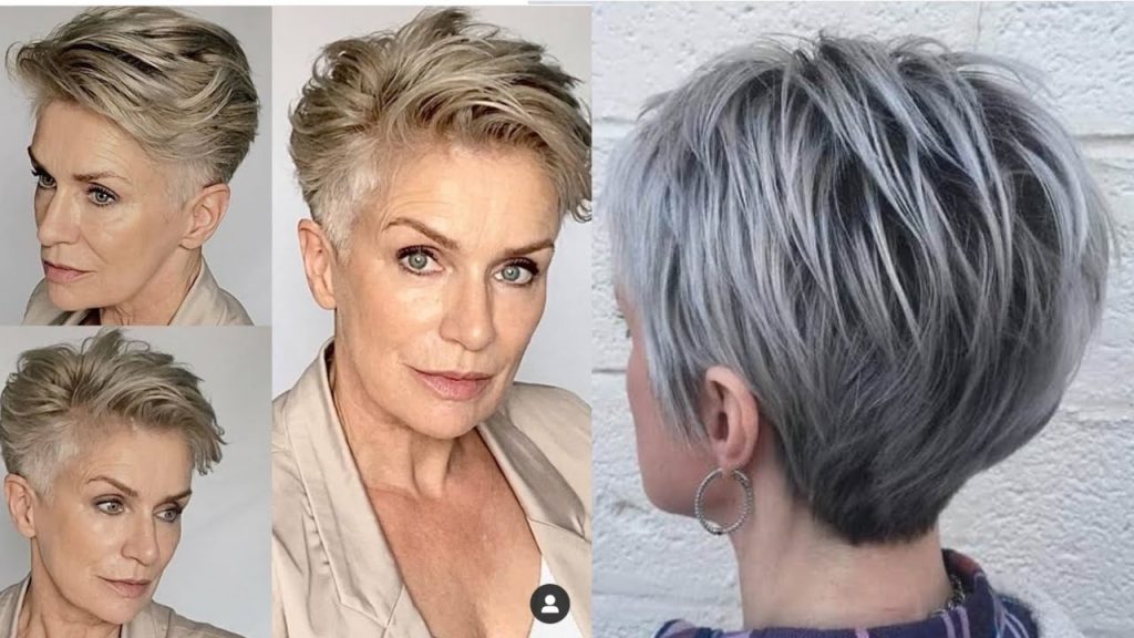 coupe courte asymétrique femme 60 ans