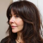 Coupe cheveux mi-long dégradé effilé avec frange 50 ans : styles tendance coupe-cheveux-mi-long-degrade-effile-avec-frange-50-ans