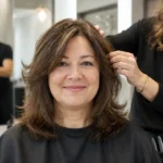 Coupe mi-longue dégradée effilée : comment affiner un visage rond ?