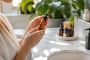 Utilisation d'une huile de chanvre visage avant après pour l'hydratation quotidienne de la peau